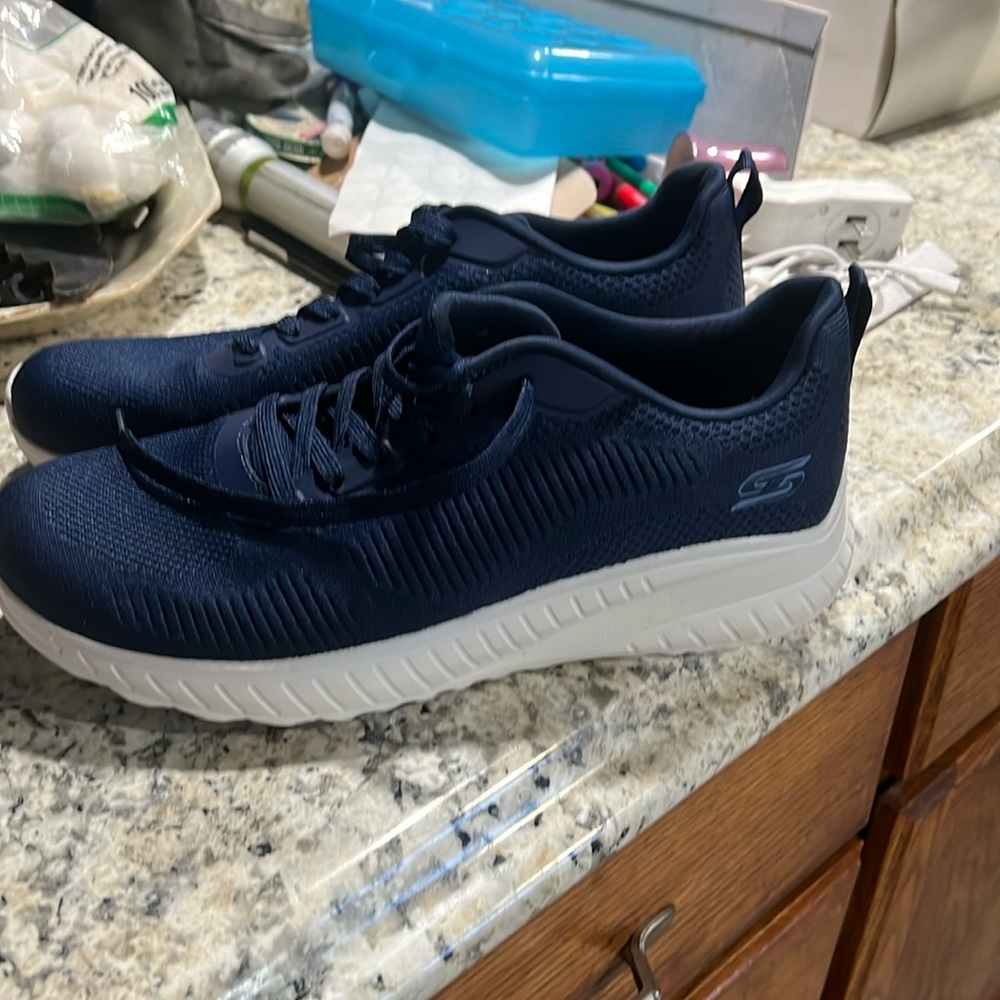 BOBS by Skechers Squad Chaos Face Off Navy 9.5 WIDE